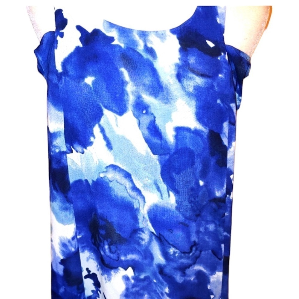 Soft Surroundings Layered Tank Cold Shoulder Dress M